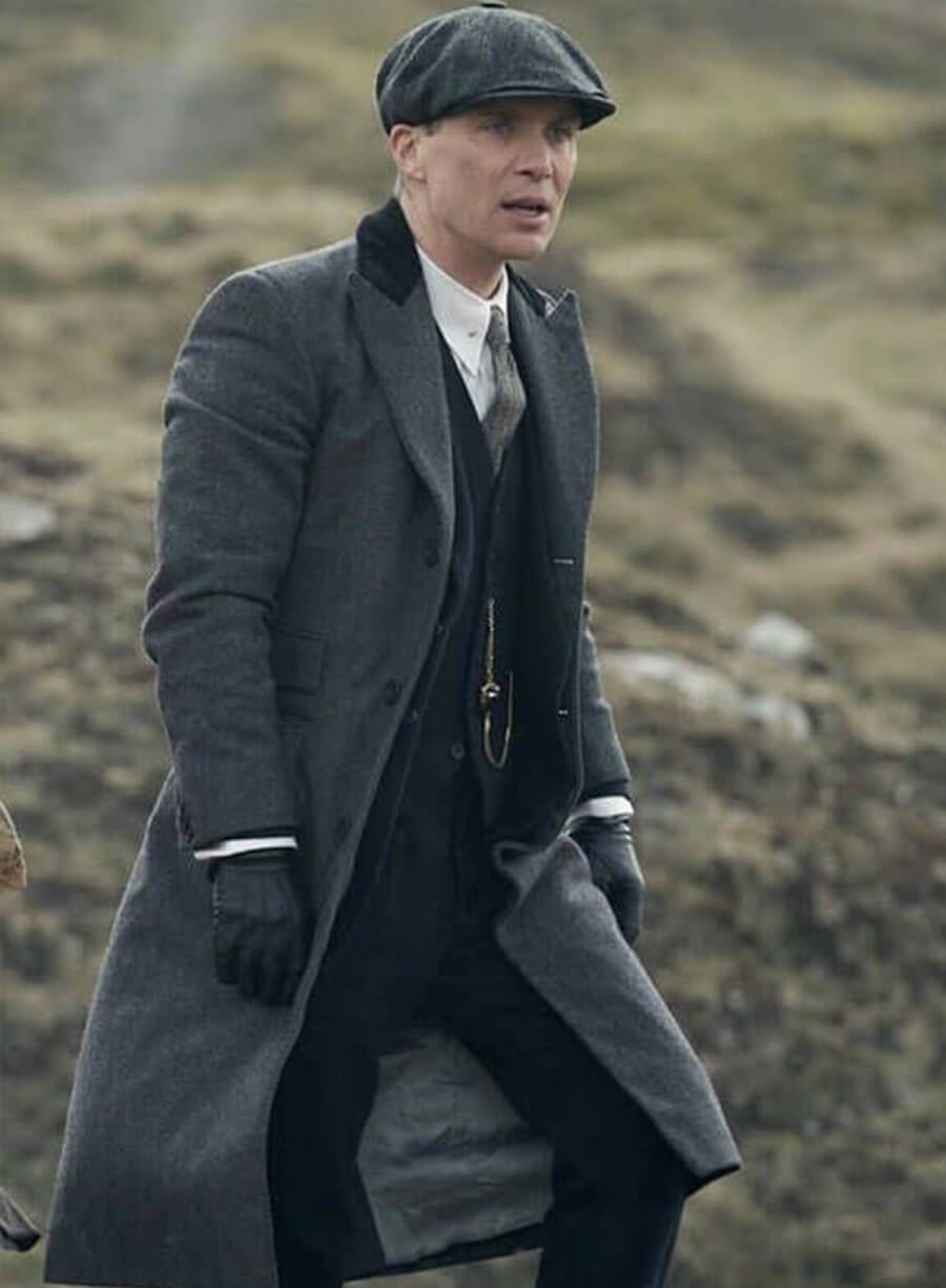 Harpoon Thomas Shelby Inspired Grey Wool Coat - Peaky Blinders Style