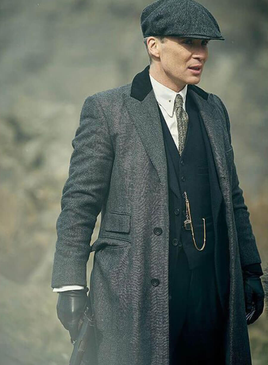 Harpoon Thomas Shelby Inspired Grey Wool Coat - Peaky Blinders Style