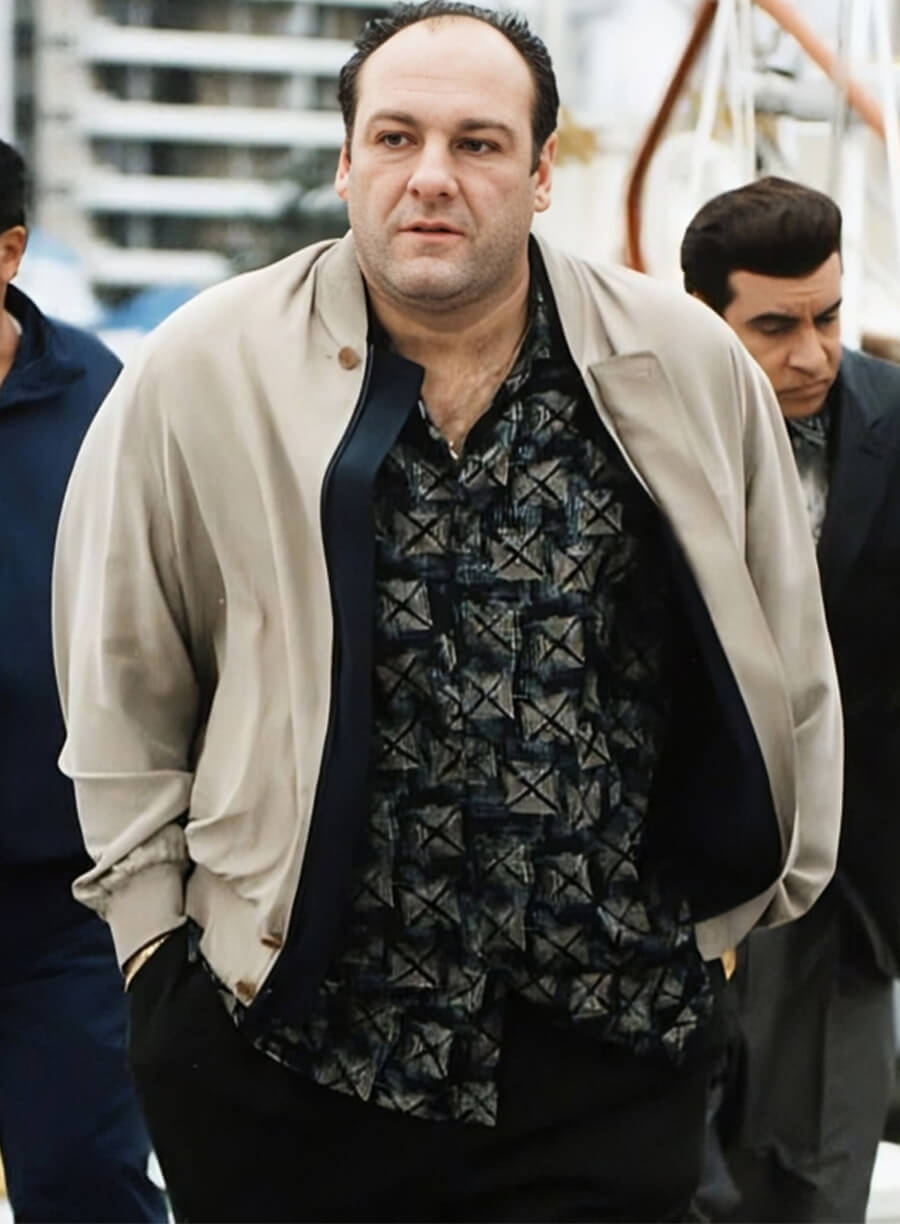 Harpoon Tony Soprano Inspired Beige Cotton Jacket - The Sopranos Style