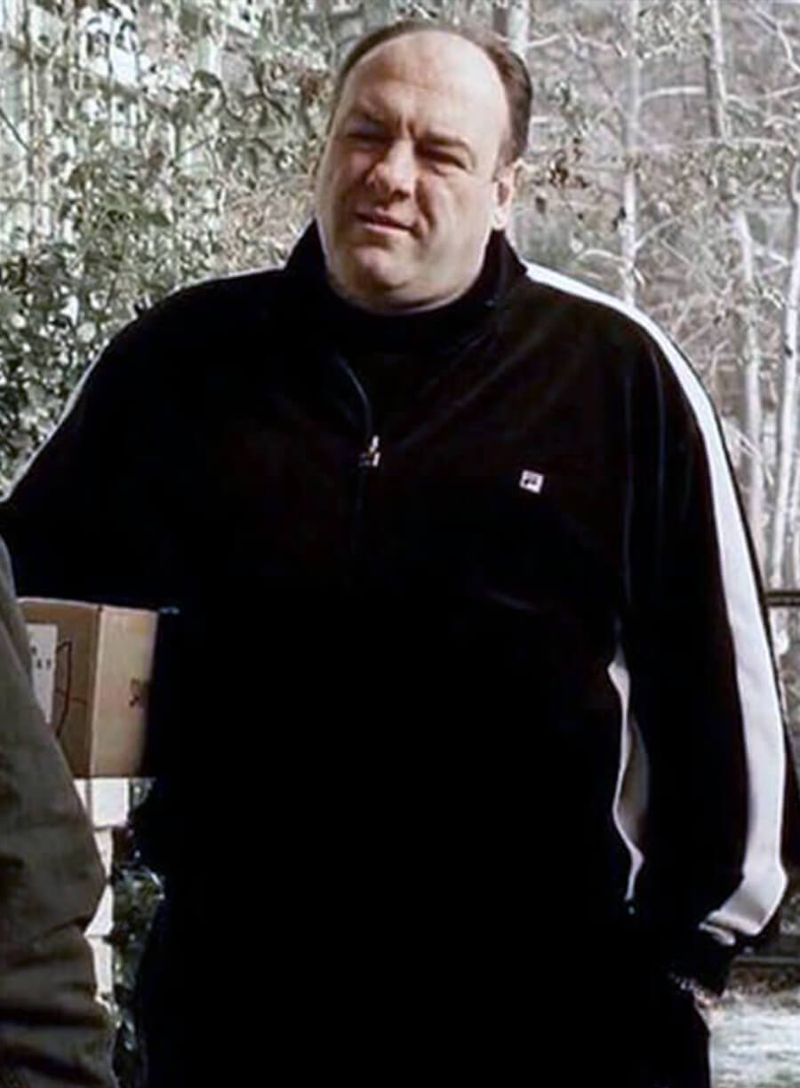Harpoon Tony Sopranos Inspired Black Velvet Leather Jacket - The Sopranos Style
