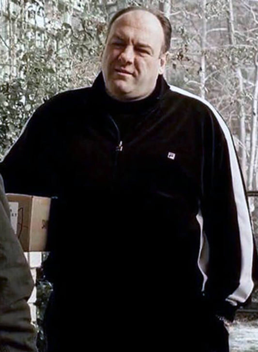 Harpoon Tony Sopranos Inspired Black Velvet Leather Jacket - The Sopranos Style
