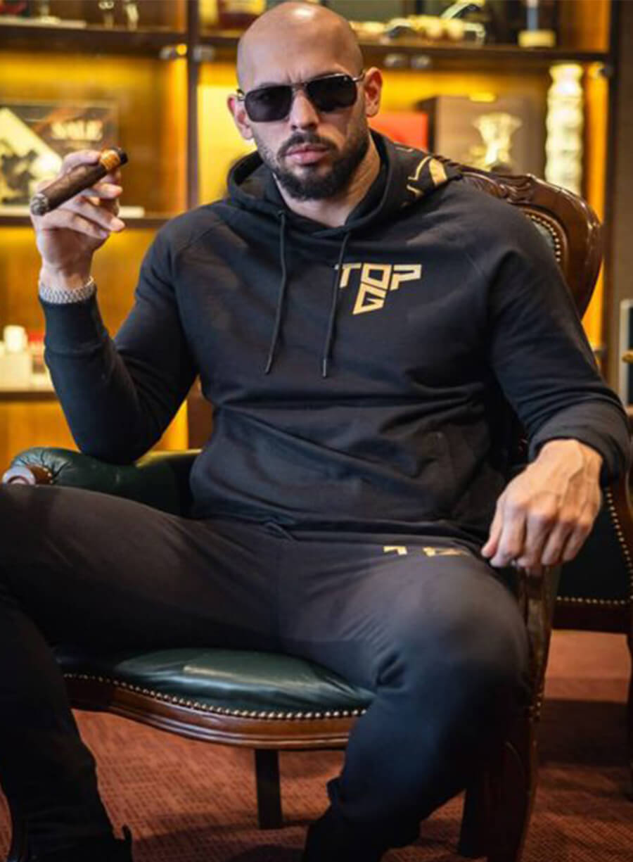 Harpoon Andrew Tate Inspired Black Hooded Jacket
