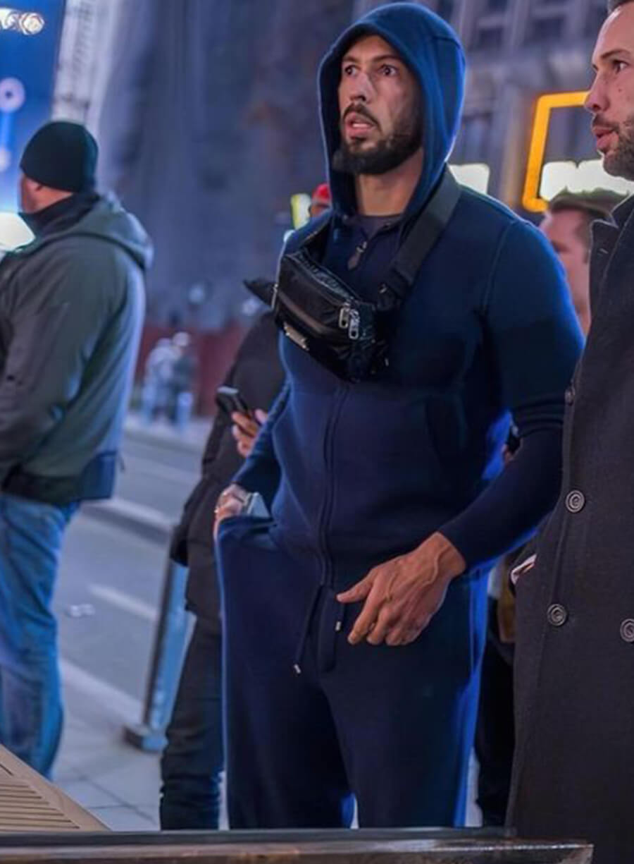 Harpoon Andrew Tate Inspired Blue Hooded Jacket
