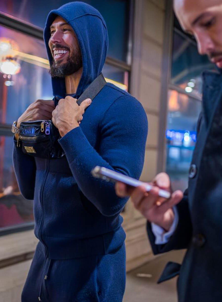 Harpoon Andrew Tate Inspired Blue Hooded Jacket
