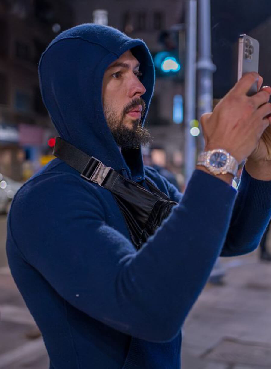 Harpoon Andrew Tate Inspired Blue Hooded Jacket