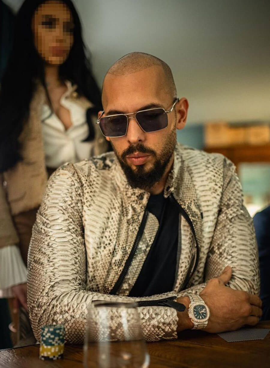 Harpoon Andrew Tate Top G Inspired White Leather Jacket