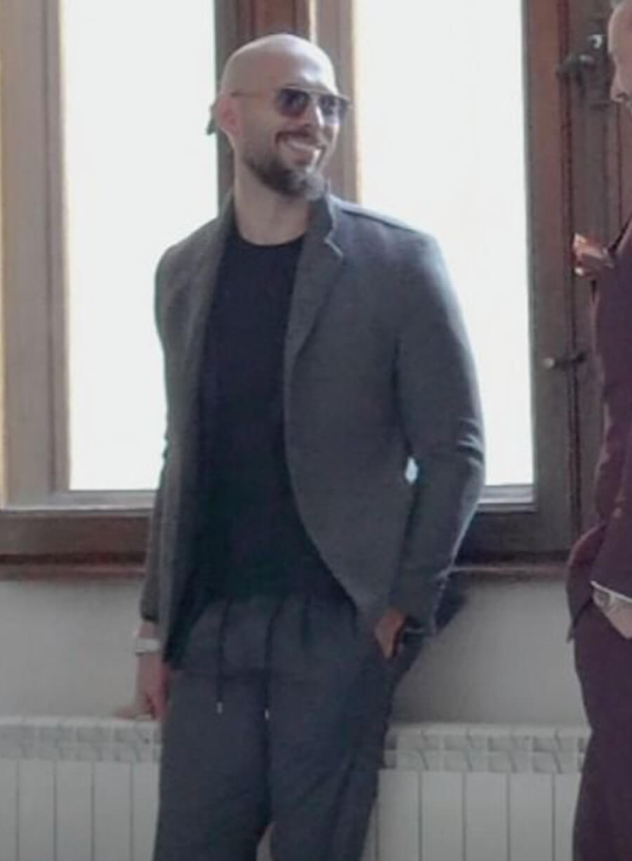 Harpoon Andrew Tate Inspired Grey Leather Jacket