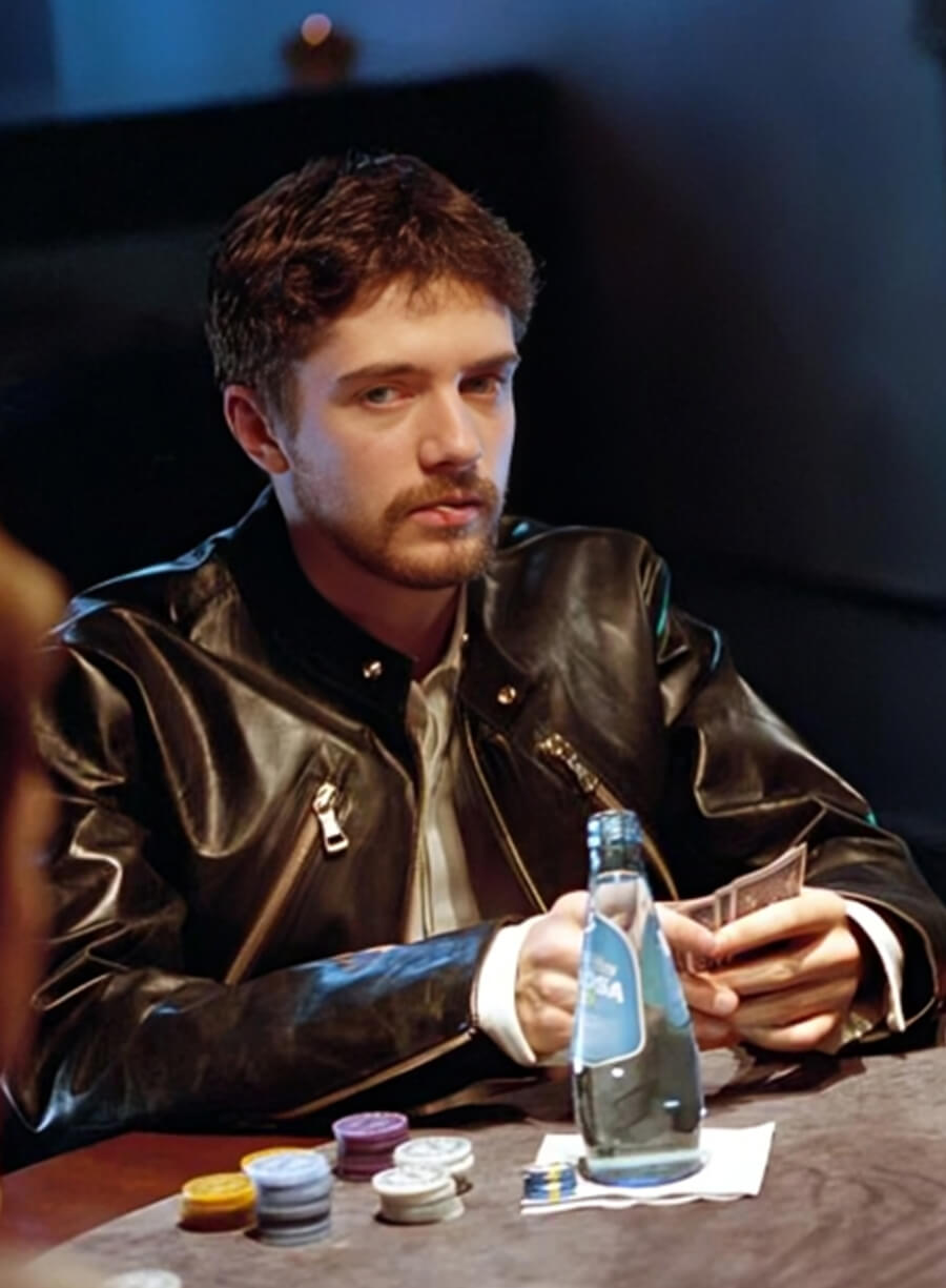 Harpoon Toper Grace Inspired Black Real Leather Leather Jacket - Ocean's Eleven Style