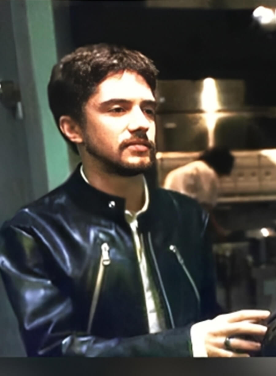 Harpoon Toper Grace Inspired Black Real Leather Leather Jacket - Ocean's Eleven Style