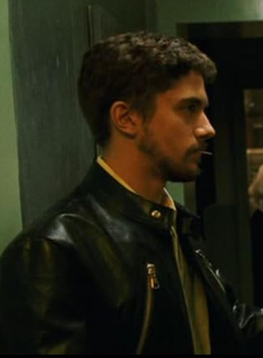 Harpoon Toper Grace Inspired Black Real Leather Leather Jacket - Ocean's Eleven Style