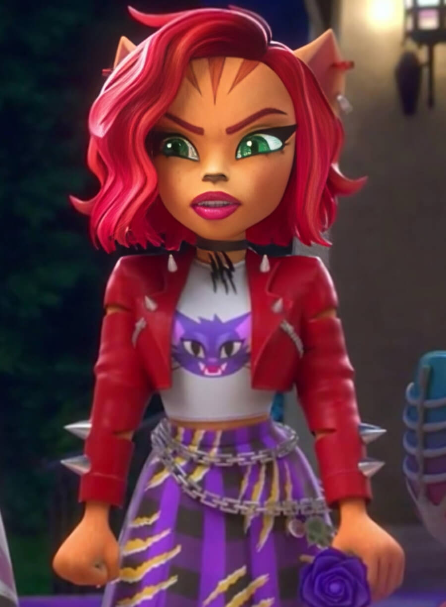 Harpoon Toralei Stripe Inspired Red Leather Jacket - Monster High Style