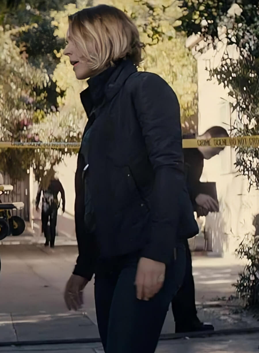 Harpoon Ani Bezzerides Inspired Black Parachute Fabric Leather Jacket - True Detective Style
