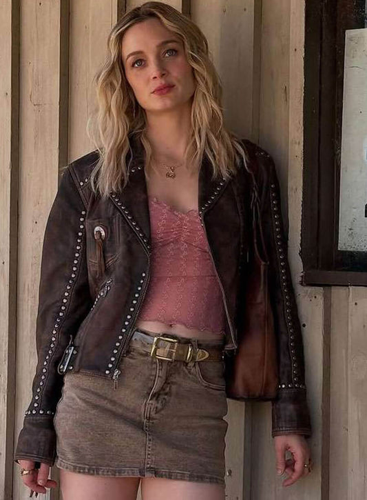 Harpoon Cleo Montague Inspired Brown Leather Jacket - Tulsa King Style