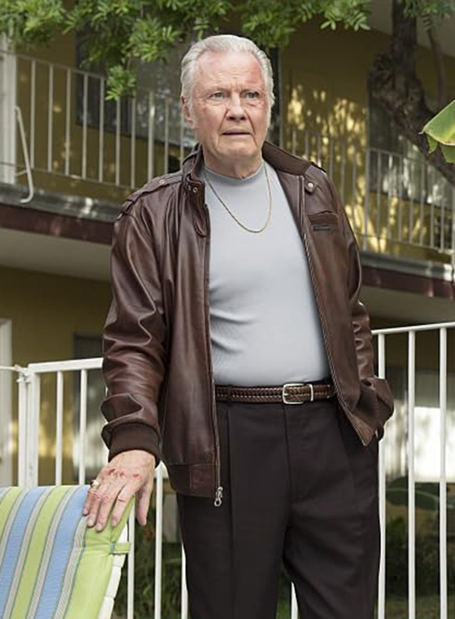 Harpoon Ray Donovan Inspired Brown Real Leather Leather Jacket - Mickey Donovan Style