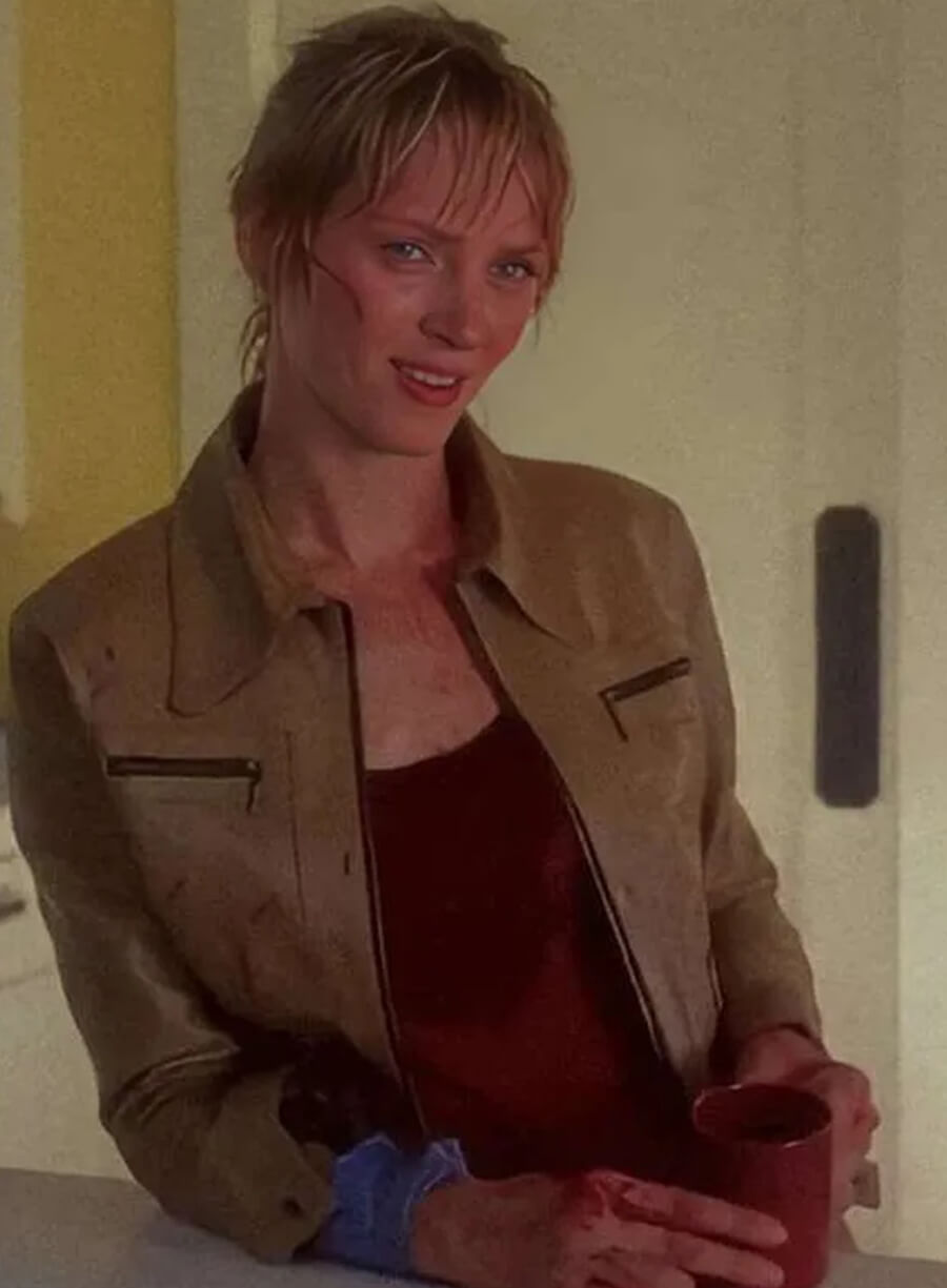 Harpoon The Bride Inspired Brown Real Leather Leather Jacket - Kill Bill Vol. 1 Style