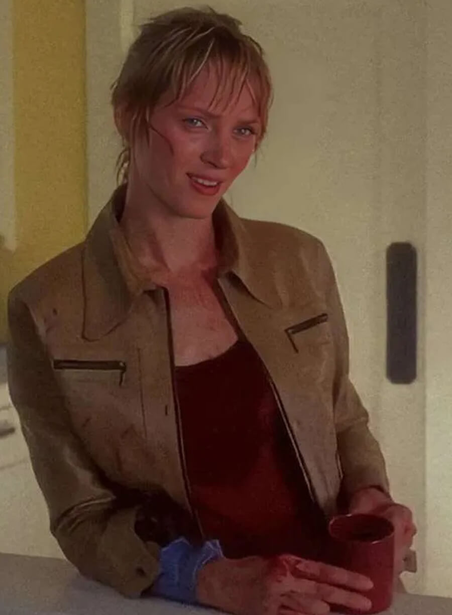 Harpoon The Bride Inspired Brown Real Leather Leather Jacket - Kill Bill Vol. 1 Style