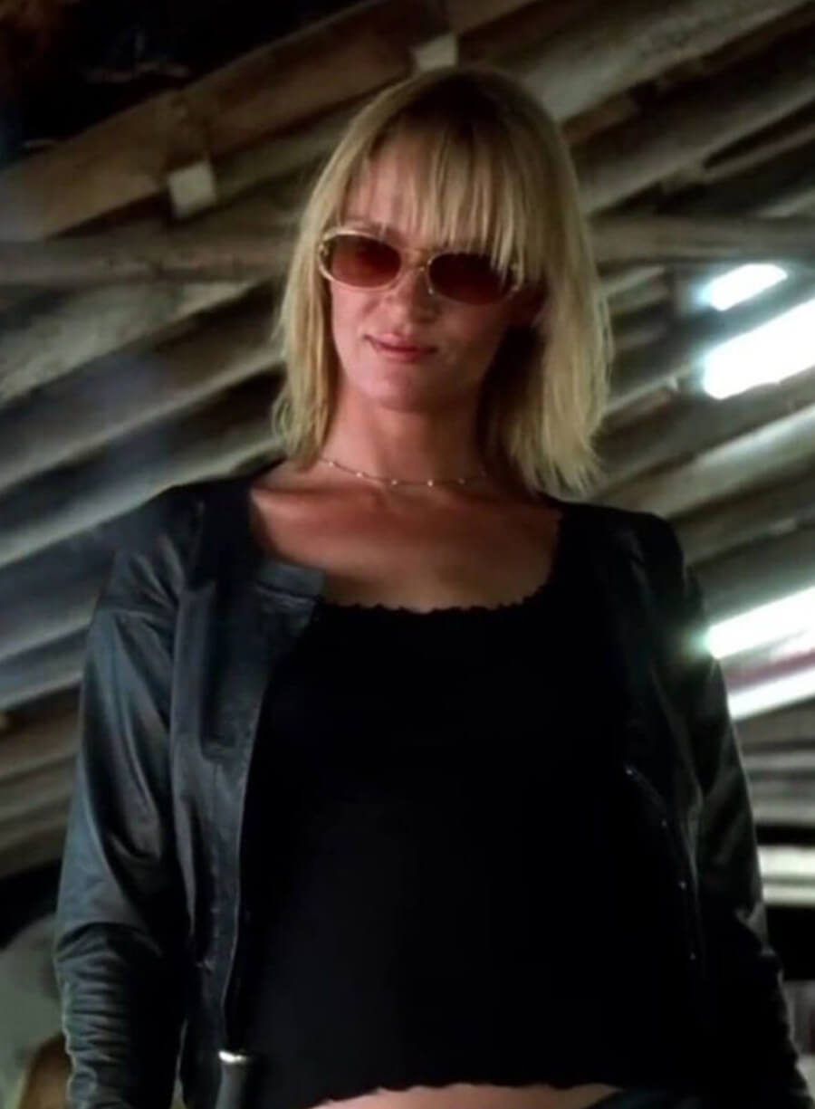 Harpoon Beatrix Kiddo Inspired Black Real Leather Leather Jacket - Kill Bill Vol. 1 Style