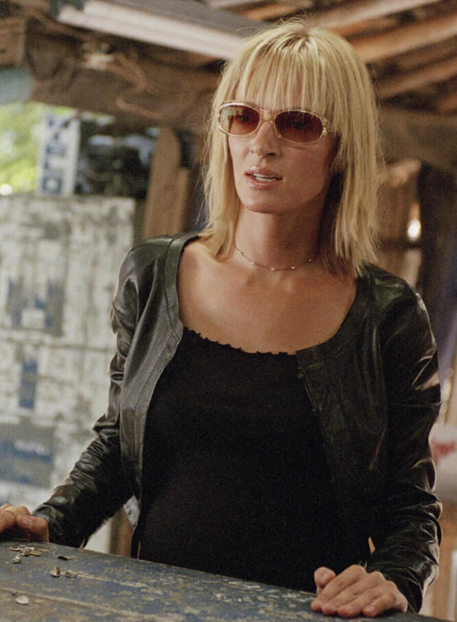 Harpoon Beatrix Kiddo Inspired Black Real Leather Leather Jacket - Kill Bill Vol. 1 Style