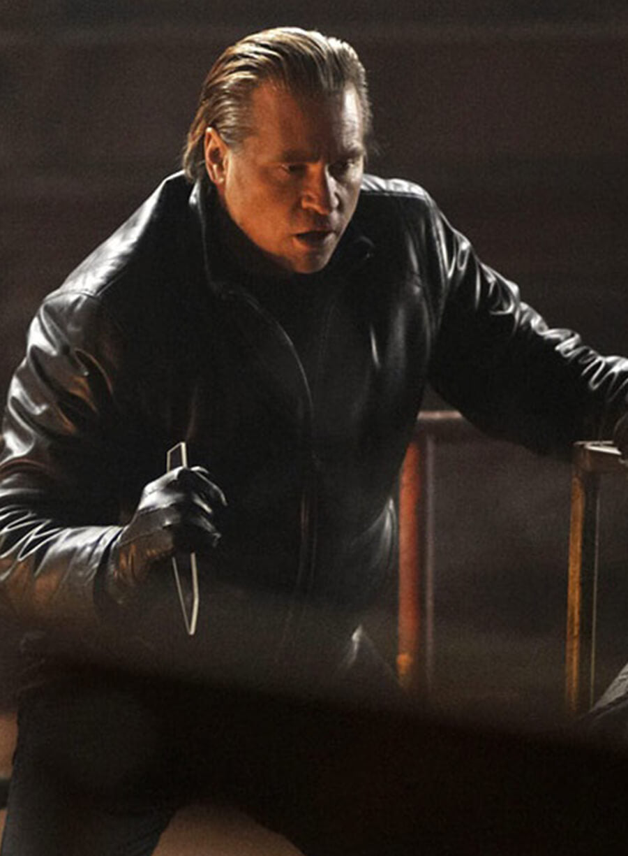 Harpoon La Mangouste Inspired Black Real Leather Bomber Jacket - XIII: The Conspiracy Style