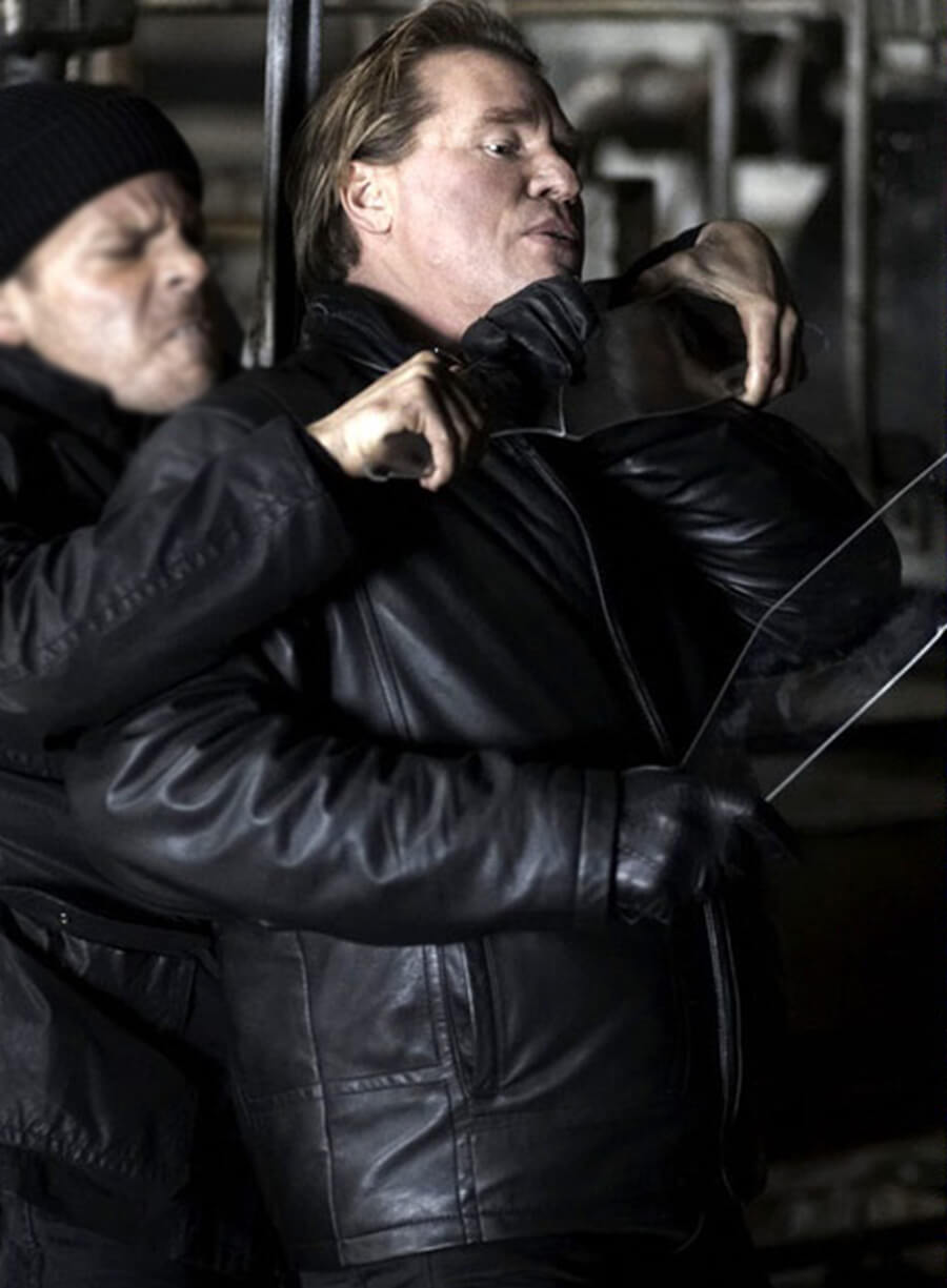 Harpoon La Mangouste Inspired Black Real Leather Bomber Jacket - XIII: The Conspiracy Style