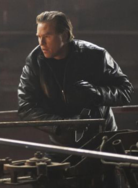 Harpoon La Mangouste Inspired Black Real Leather Bomber Jacket - XIII: The Conspiracy Style