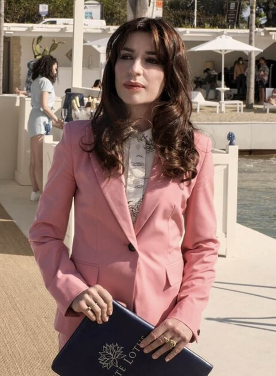 Harpoon Valentina Inspired Pink Leather Jacket - The White Lotus Style