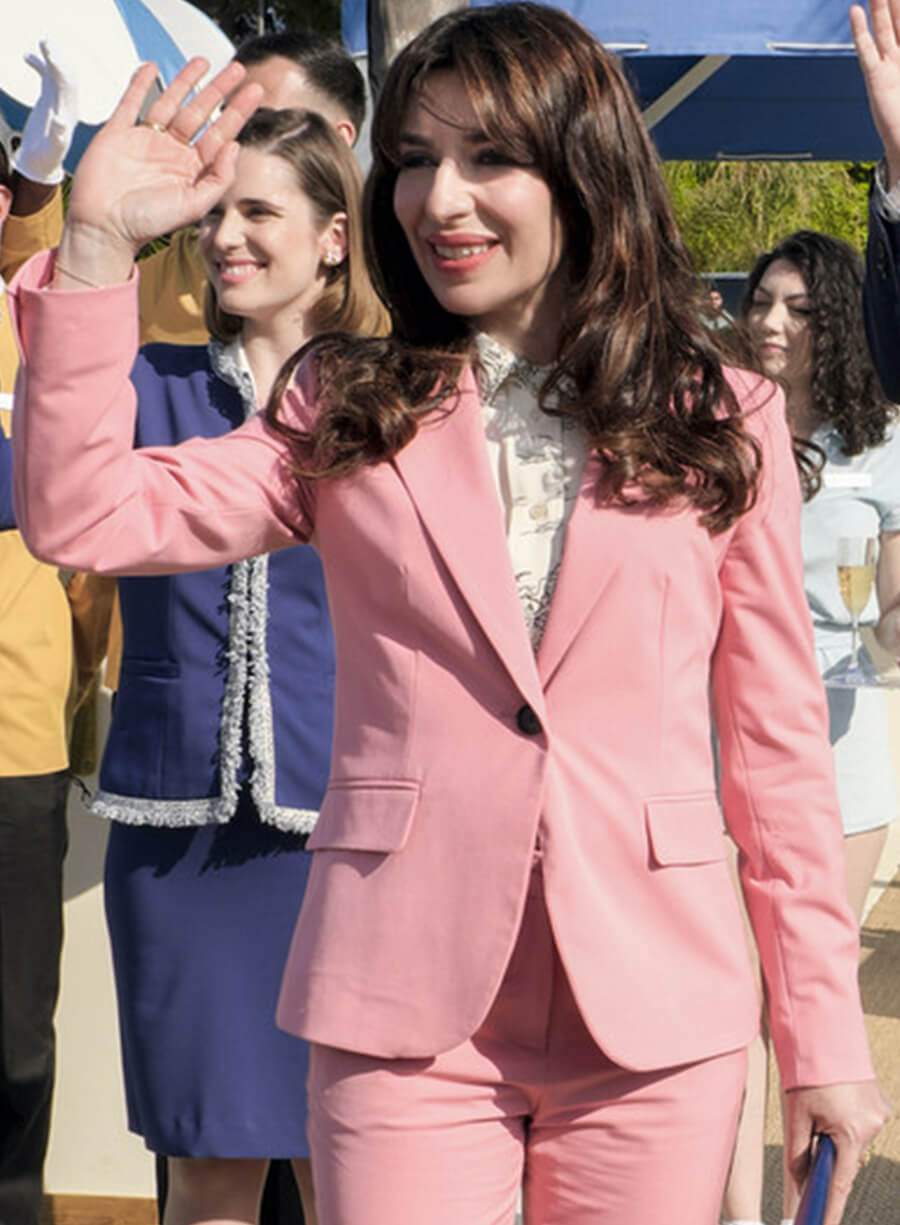 Harpoon Valentina Inspired Pink Leather Jacket - The White Lotus Style