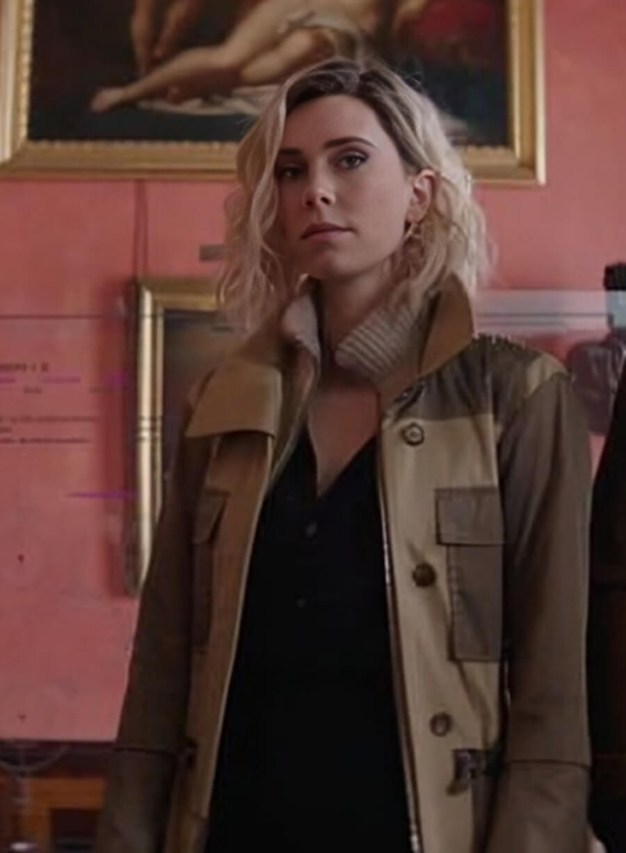 Harpoon Vanessa Kirby Hobbs and Shaw Inspired Brown Cotton Coat