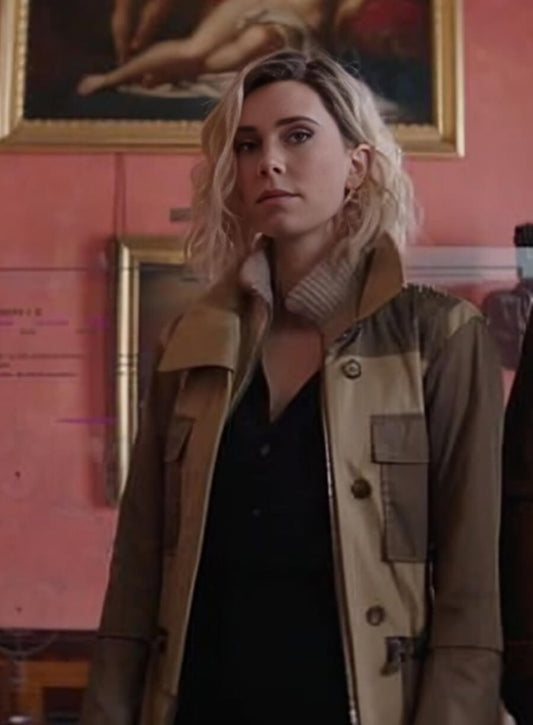 Harpoon Vanessa Kirby Hobbs and Shaw Inspired Brown Cotton Coat