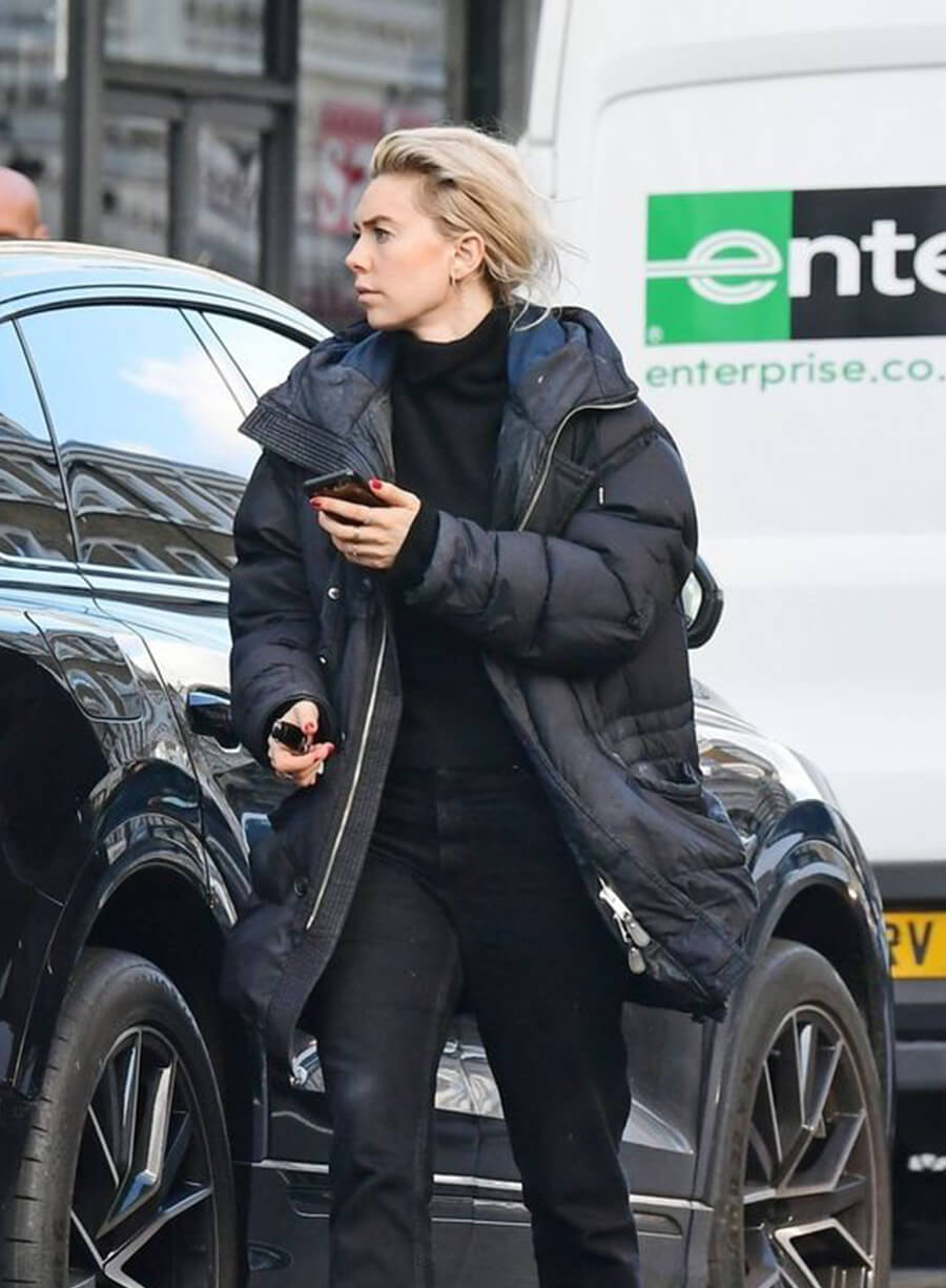 Harpoon Vanessa Kirby Mission Impossible Puffer Inspired Black Parachute Fabric Coat