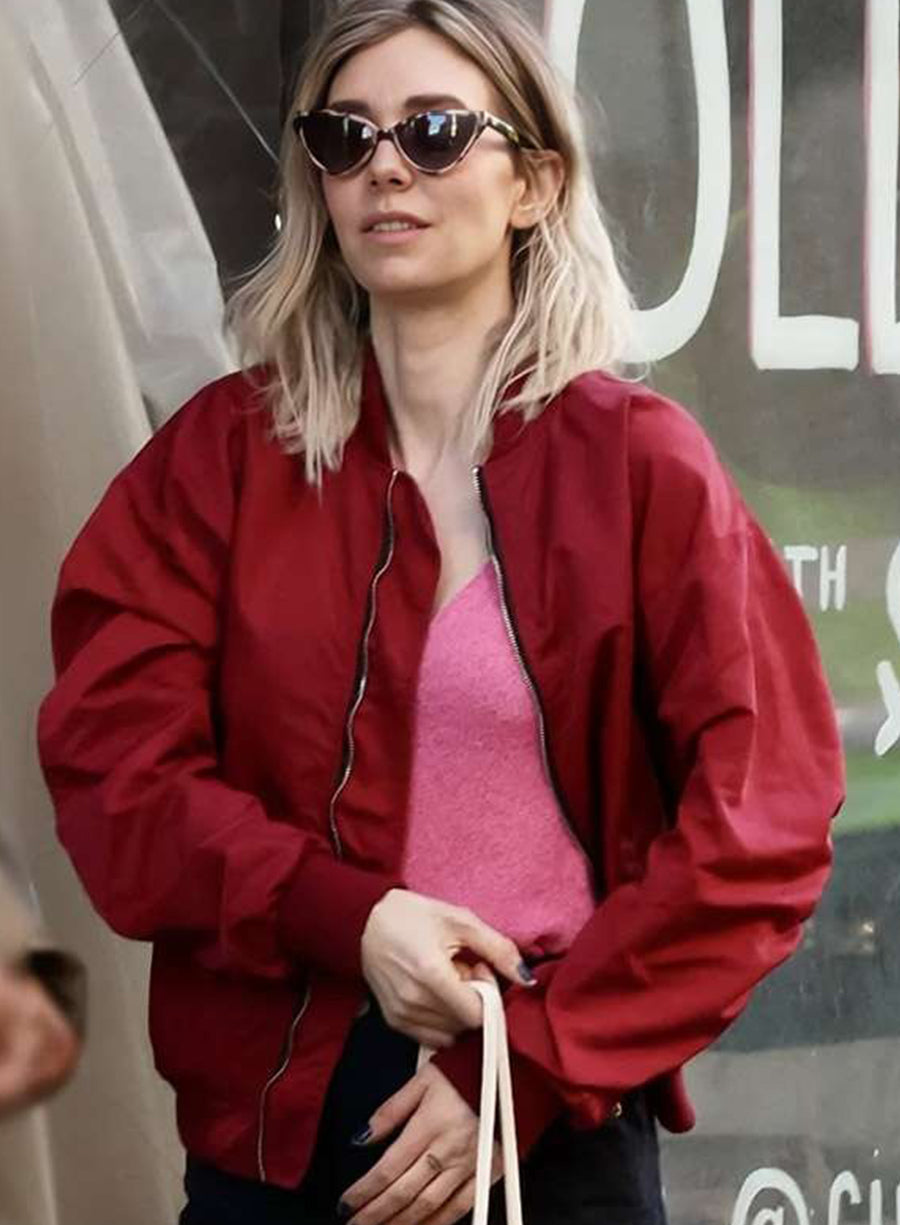 Harpoon Ray Donovan Inspired Red Satin Fabric Bomber Jacket - Night Always Comes 2025 Style