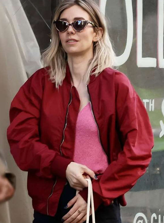 Harpoon Ray Donovan Inspired Red Satin Fabric Bomber Jacket - Night Always Comes 2025 Style