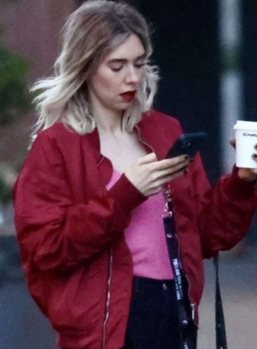 Harpoon Ray Donovan Inspired Red Satin Fabric Bomber Jacket - Night Always Comes 2025 Style