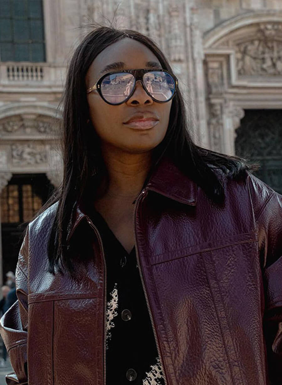 Harpoon Venus Williams Maroon Inspired Maroon Real Leather Leather Jacket