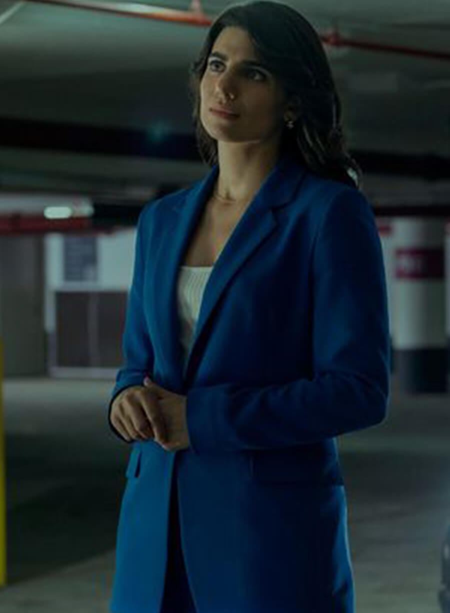 Harpoon Victoria Neuman Inspired Blue Leather Jacket - Gen V Style