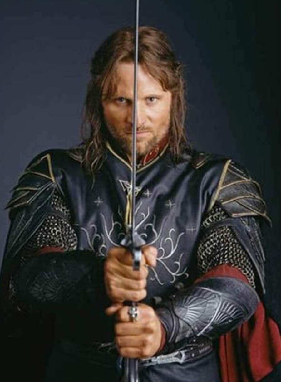 Harpoon Aragorn Inspired Blue Leather Jacket - The Lord of the Rings: The Fellowship of the Ring Style