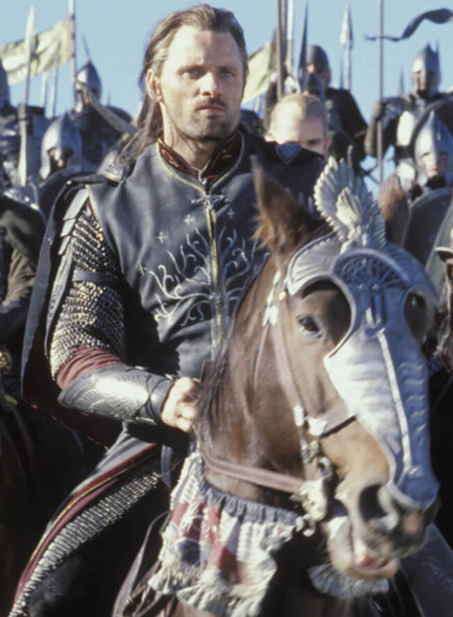 Harpoon Aragorn Inspired Blue Leather Jacket - The Lord of the Rings: The Fellowship of the Ring Style