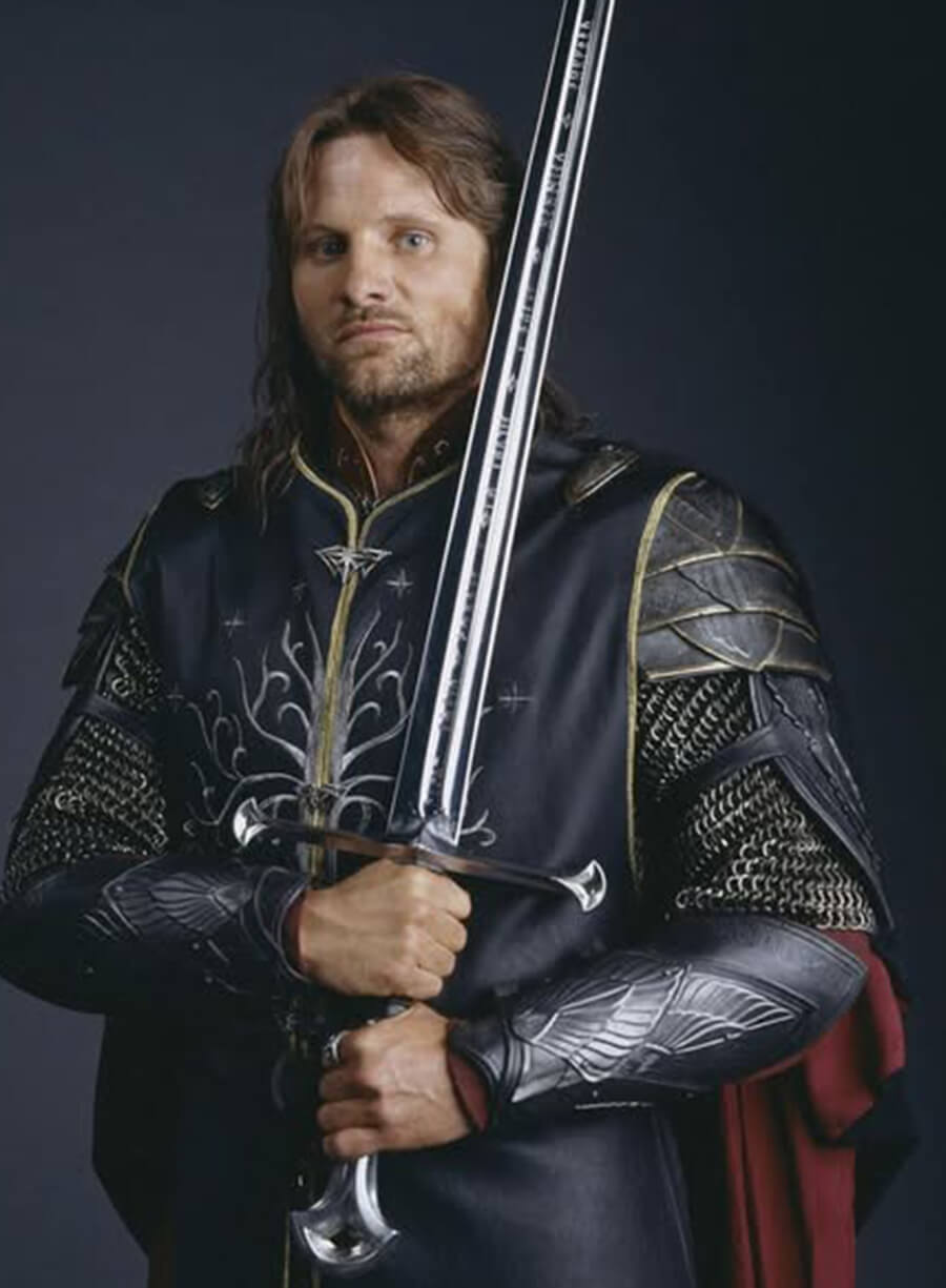 Harpoon Aragorn Inspired Blue Leather Jacket - The Lord of the Rings: The Fellowship of the Ring Style