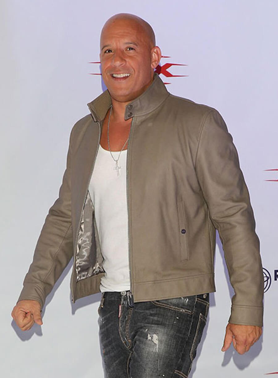 Harpoon Vin Diesel Inspired Grey Leather Jacket