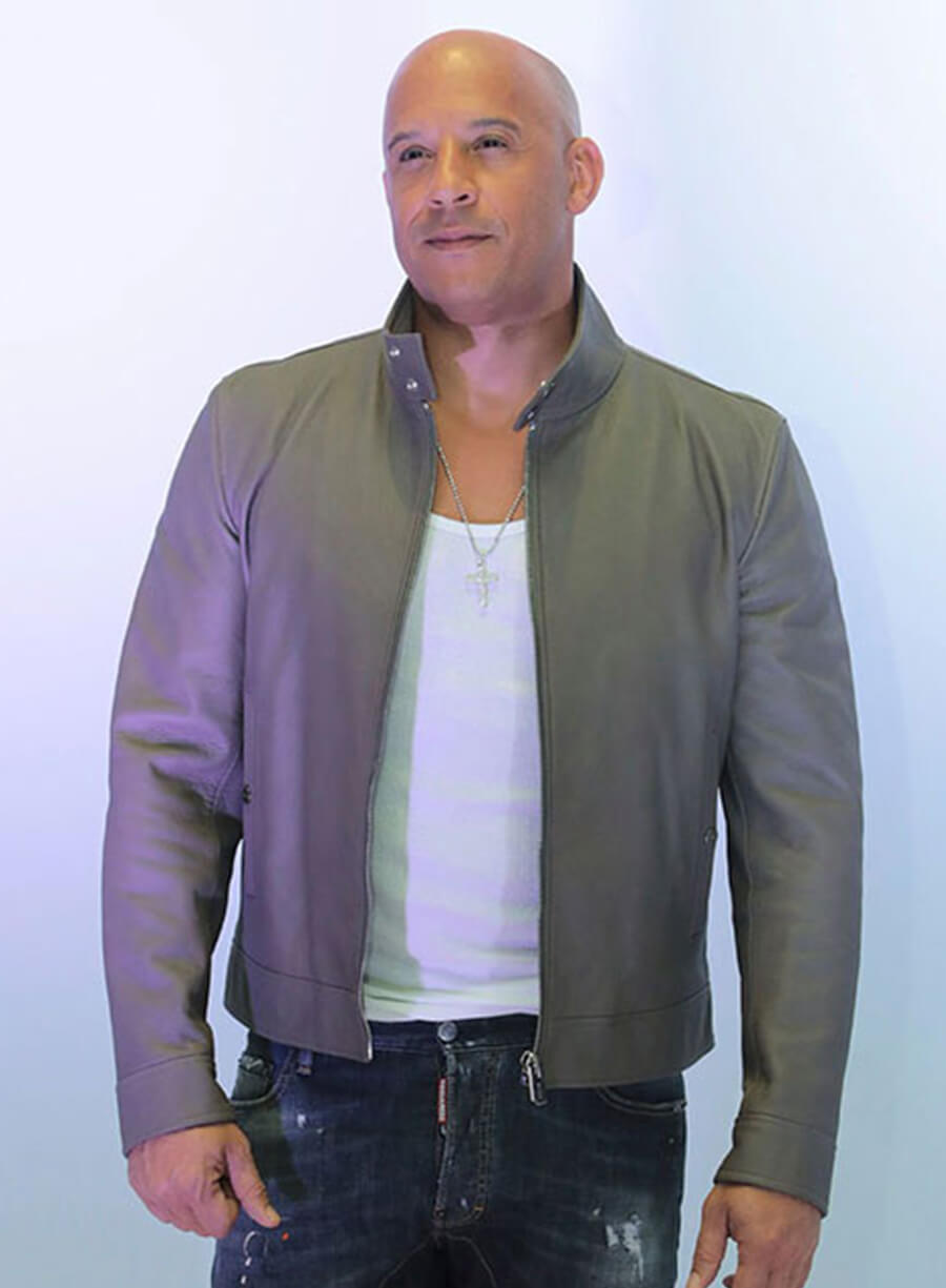 Harpoon Vin Diesel Inspired Grey Leather Jacket