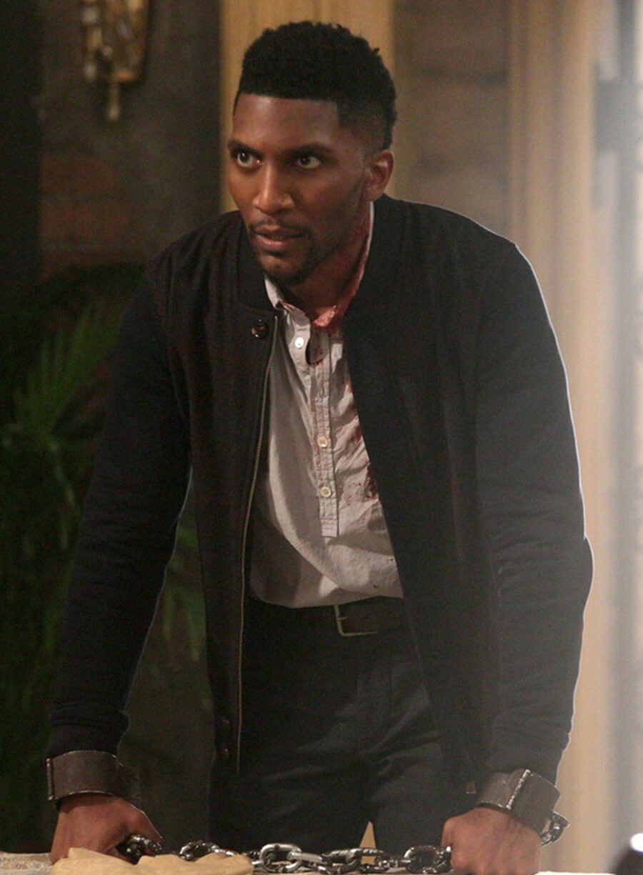 Harpoon Vincent Griffith Inspired Black Leather Jacket - The Originals S01 Style