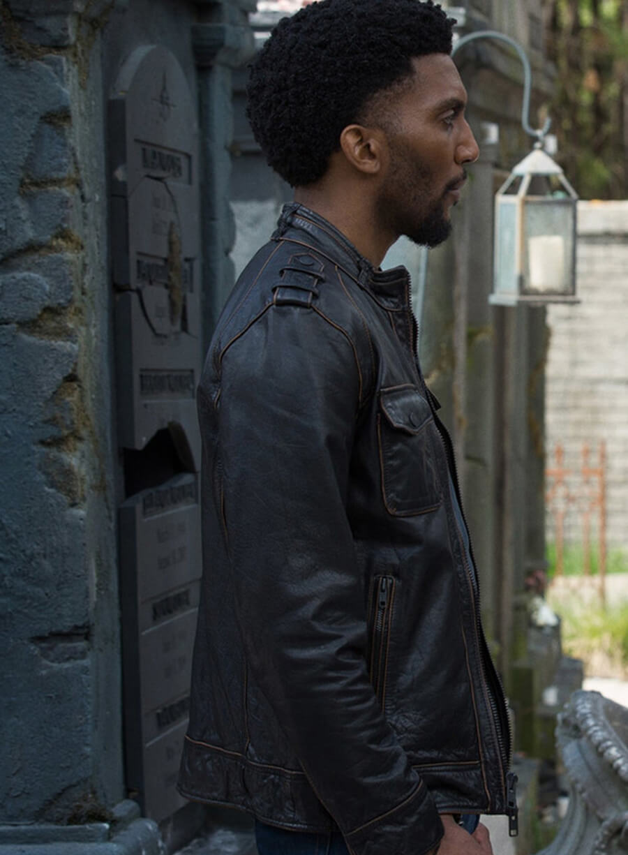 Harpoon Vincent Griffith Inspired Black Leather Jacket - The Originals S03 Style