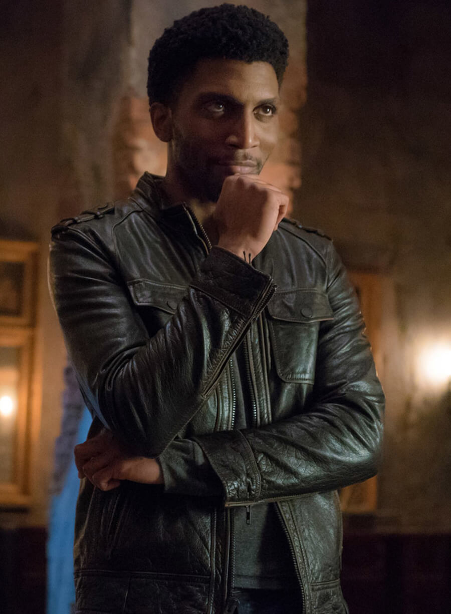Harpoon Vincent Griffith Inspired Black Leather Jacket - The Originals S03 Style