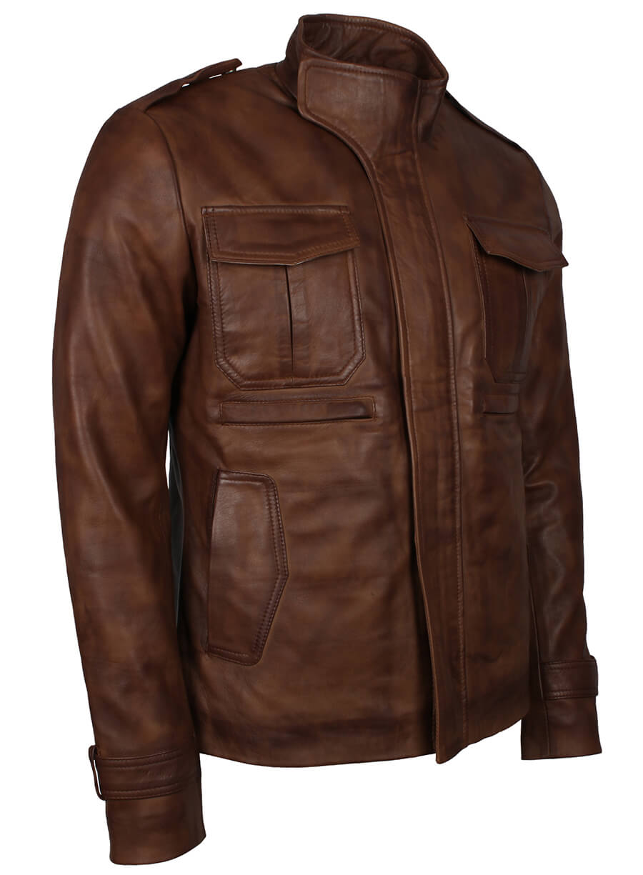 Harpoon Vintage Men Fashion Inspired Brown Leather Jacket