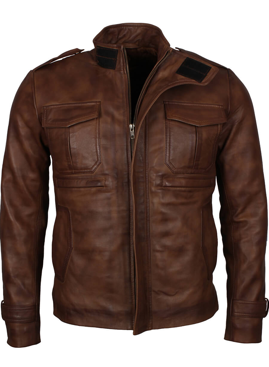Harpoon Vintage Men Fashion Inspired Brown Leather Jacket