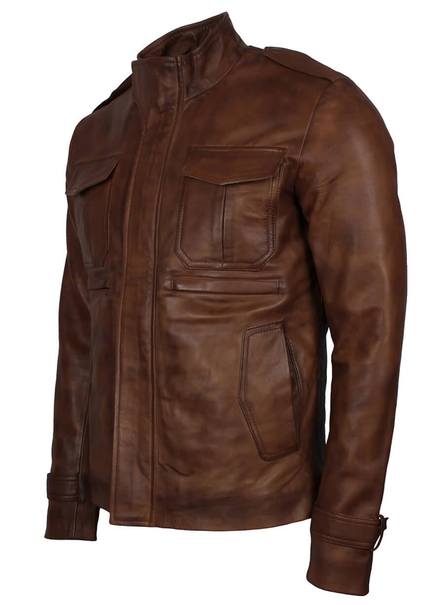 Harpoon Vintage Men Fashion Inspired Brown Leather Jacket