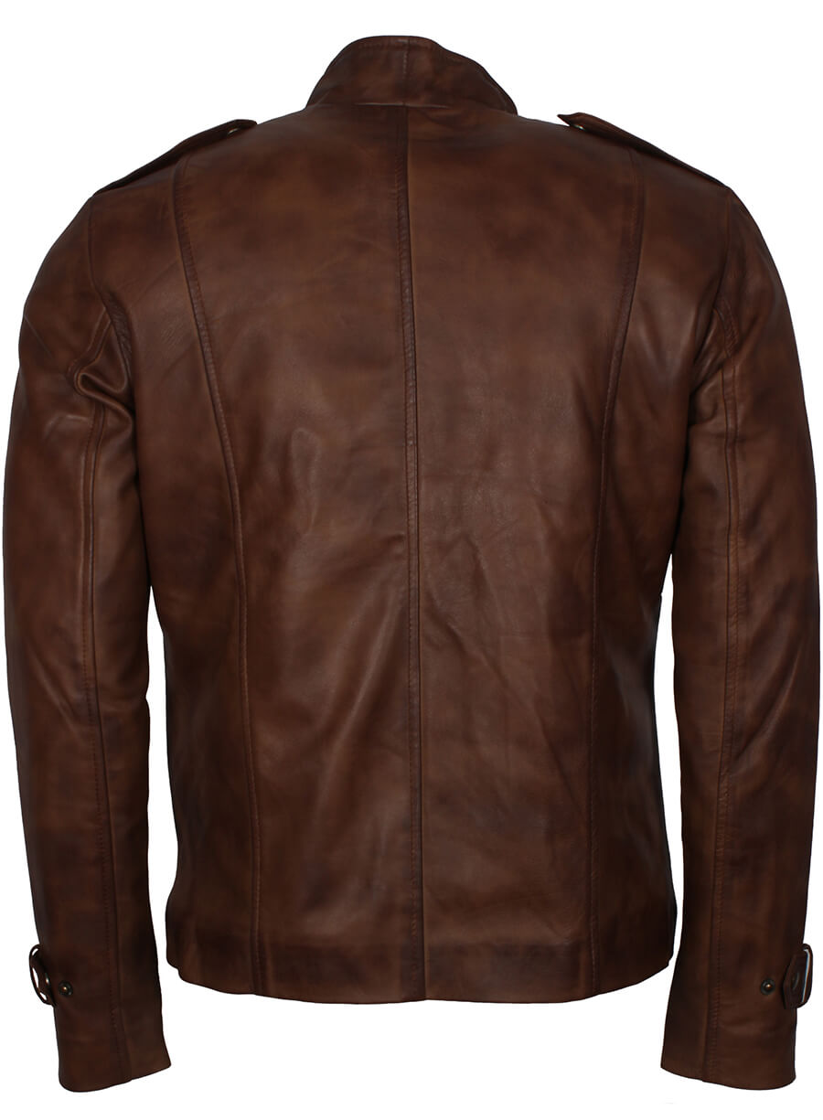 Harpoon Vintage Men Fashion Inspired Brown Leather Jacket