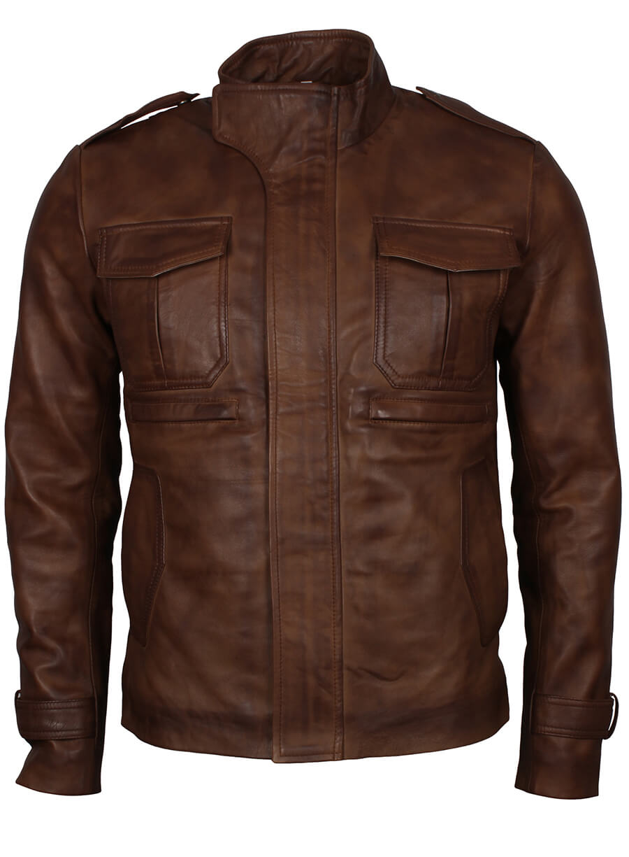 Harpoon Vintage Men Fashion Inspired Brown Leather Jacket