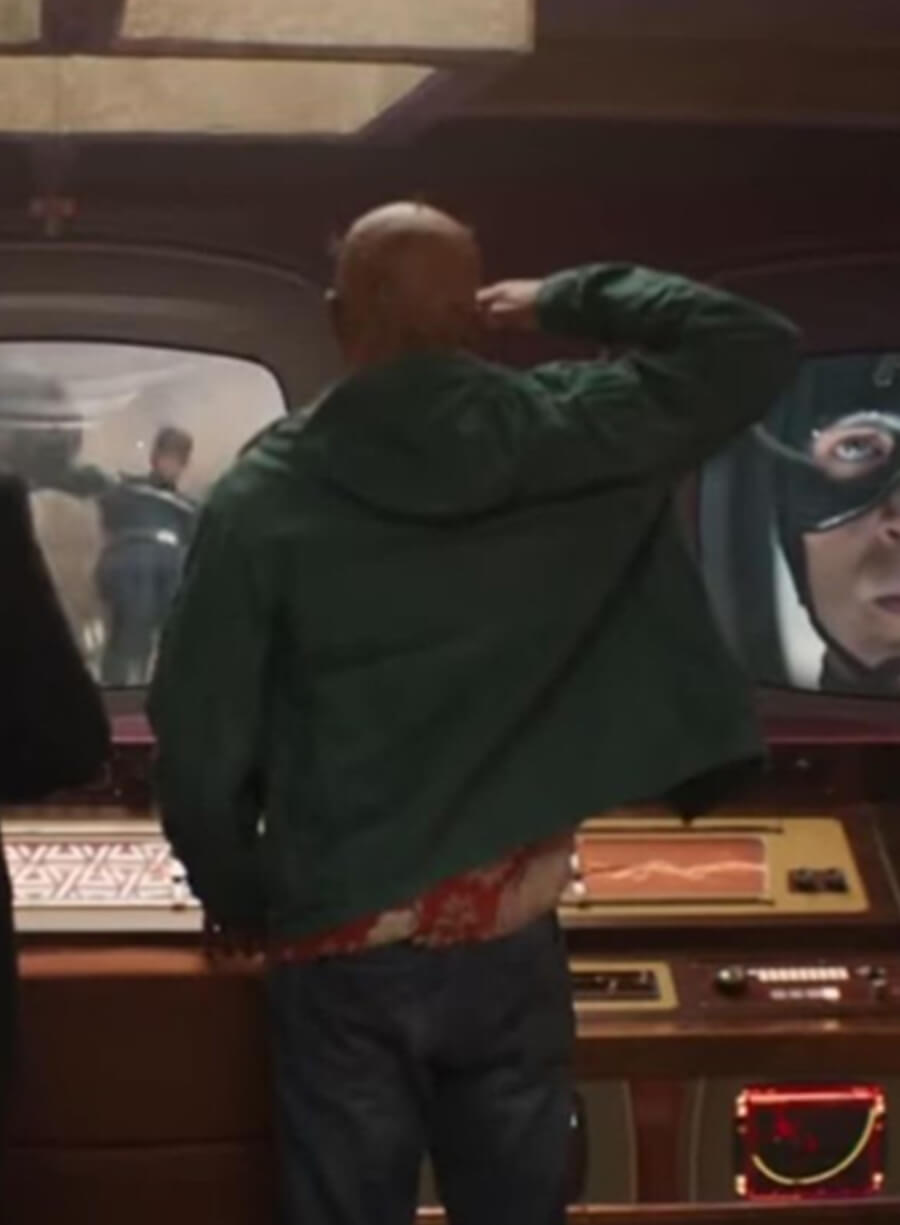 Harpoon Wade Wilson Inspired Olive Green Hooded Jacket - Deadpool & Wolverine Style