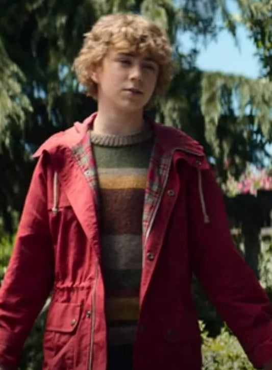 Harpoon Percy Jackson Inspired Red Hooded Jacket - Percy Jackson and the Olympians S02 Style